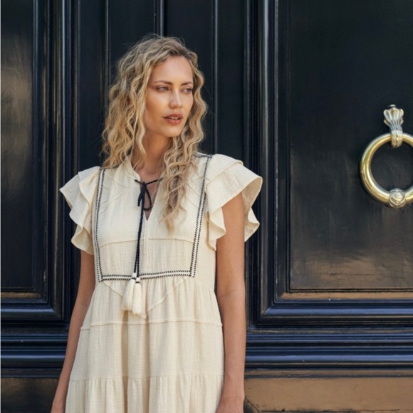 Trim Detailed Midi Dress - Picture 4 of 5